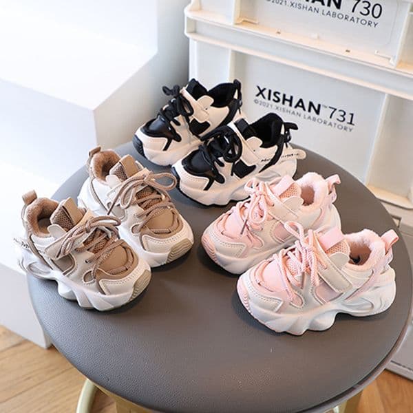 Baby Toddler Winter Shoes For Boys Girls Warm Little Kids Enfant Walkfashion Casual Sneakers Non-slip Children Sport Shoes Size 21 - 30 W0146