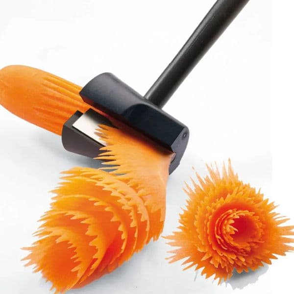Fruit Vegetable Creative Plastic Cutter Rotating Peeling Cut Flower Kitchen Cooking Hole Shape Cutter Household Gadget 250407BJ