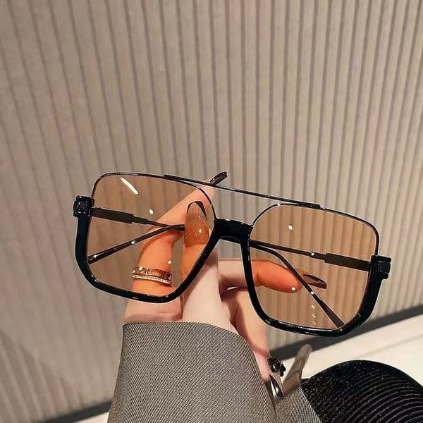 TB BHULAMTE Sunglasses - Large Retro Half Frame Double Beam Shades with High-End Style Z260306