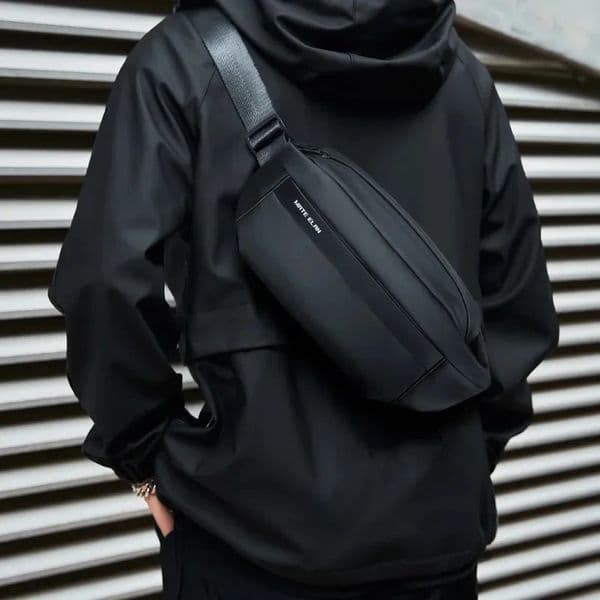 Waterproof luggage solid mens cross body bag daily mobile shoulder travel sports sling trend Fanny 250408