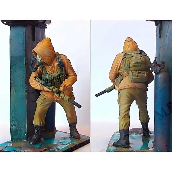 1/35 Resin Model Kit Modern Military Soldier Biochemistry Special Forces Resin Model Diagram GK X250409