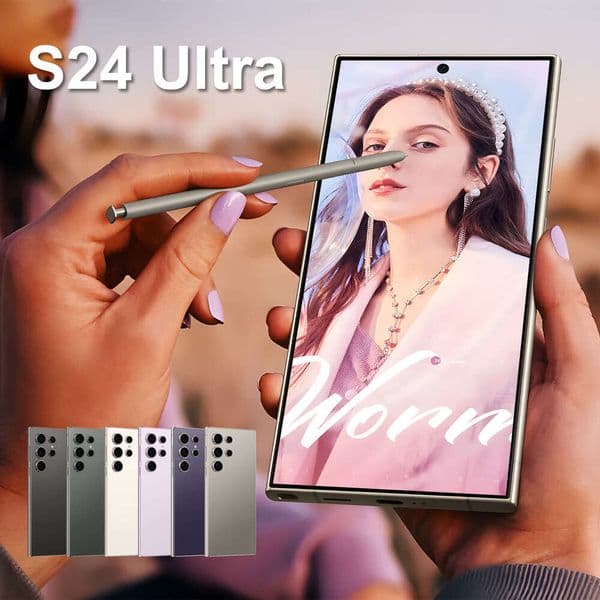 New S24+ smart Android phone 7.3-inch all-in-one 16GB+1TB HD screen Cell Phones Unlock Touch Screen Phone Androids Camera Telephone HD Display Face Recognition