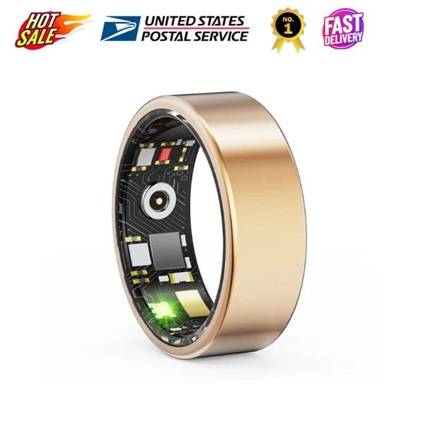 New SmartRing R99 Fitness Tracker - Waterproof Bluetooth 5.3 Sport Ring Multi-Sport Modes for Men & Women, Android iOS, Outdoor Use with Charging Box dh4402004-JY