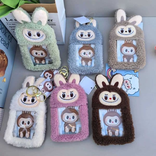 1 cartoon plush wallet card bag plush small wallet bank card storage bagXJ250409