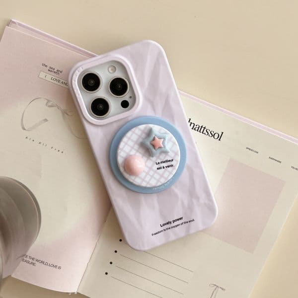 Plaid 3D Stand Origami Phone Case Compatible with iPhone 16 Pro Max Shockproof iPhone 15/14 Pro 13