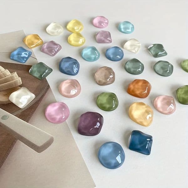 8Pcs Ins Geometric Ripple Refrigerator Colorful Magnetic Stickers Po Whiteboard Message Decorative Magnet 250407BJ