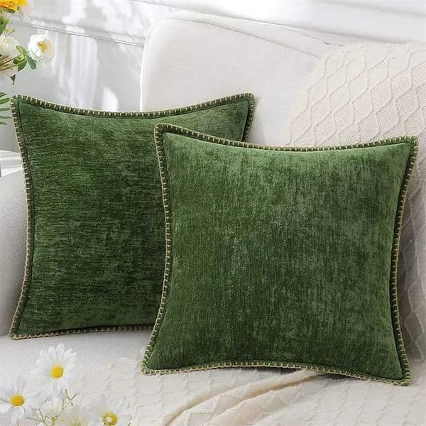 Olanly Chenille Cushion Cover 45x45 Pillow Cover 40x40cm Sofa Decorative Throw Pillow Case Soft Luxury For Living Room Decor Y251110