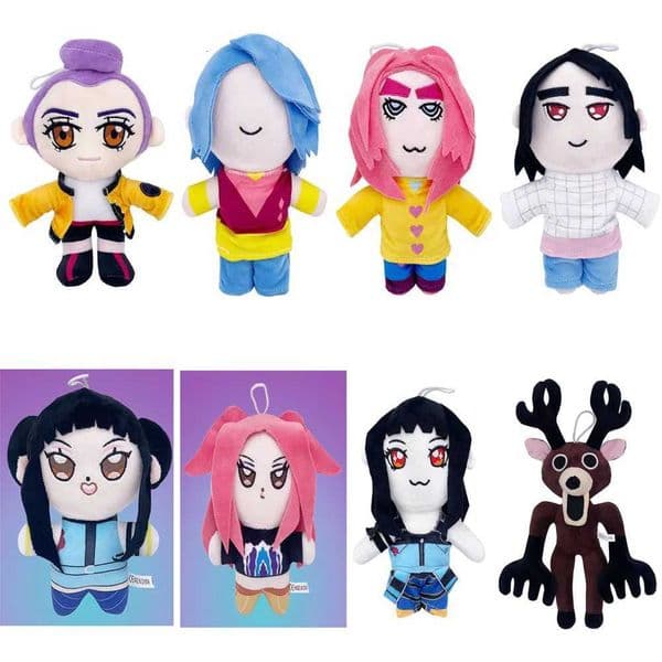 Game And Toy New Anime K Pop stuff animal Demon Hunters Witch Hunting Squad Plush Rumi Mira Zoey Girl Groupplush Doll Toy Halloween Kids Gift Free Shipping