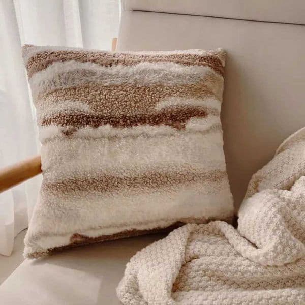 Double Sided Plush Cushion Cover Ins Nordic Irregular Decorative Pillowcase For Sofa Home Decor Living Room Pillow Cover Retro Y251110