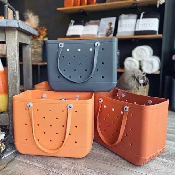 2026 New XL Super Large Bag EVA Rubber Waterproof Beach Travel Picnic Storage Basket Womens Shopping Sac Jelly Handbag S25410 Free Shipping