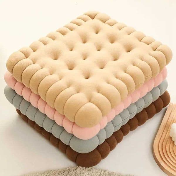 Biscuit Shaped Plush CushionSoft Creative Off Chair lowChair CushionJapanese Tatami Sofa lowLiving Ro Decoration H251110