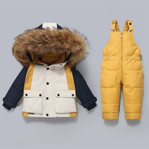 Winter Childrens Clothing Set Warm down Jacket Parka for Boys Thick Toddler Jumpsuit Girls Infant Overcoat Snowsuit Kids 251104BJ