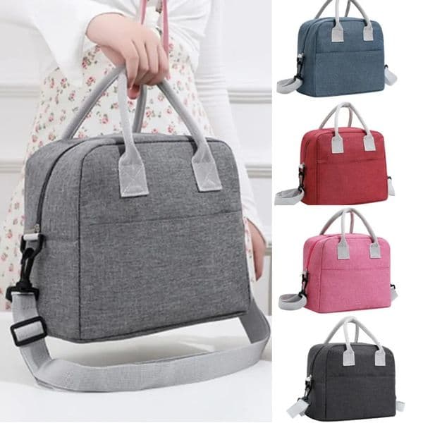 portable lunch bag cooler handbag hanging basket picnic insulated box canvas food container mens rens travel lunch box 250403