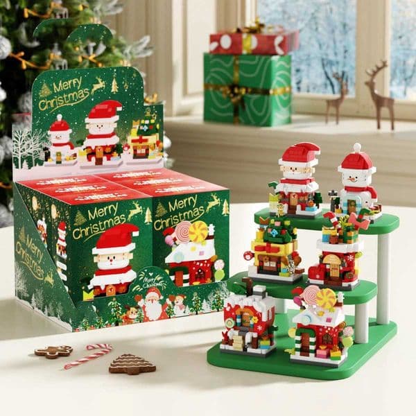 big christmas tree Micro Building Blocks santa claus moc brick construction set For Adults Kids 6 to 12 year gift Assembly Toys X251110