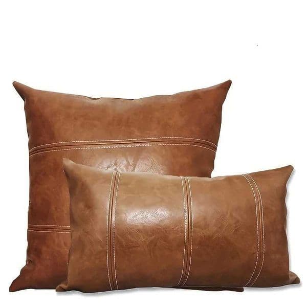 Pillow Case 1pc Faux Leather Throw Pillow Covers Thick Large Decorative Modern Boho Farmhouse Living Room Square Cases for Couch Bed Sofa Y251110
