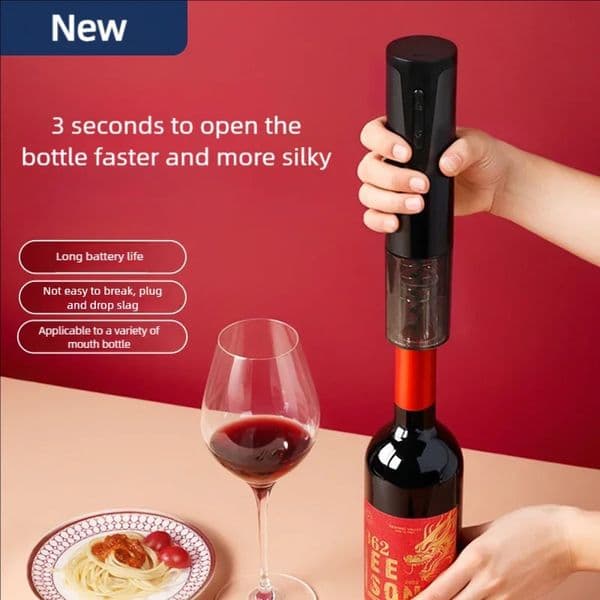 2025 Electric Wine Bottle Opener Charged Automatic Reusable Easy Carry Red Wine Opener Gift for Waiter Home Kitchen Party Bar 251110BJ