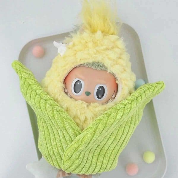 For Labubu Doll Clothes Cute Doll Costume Fried Shrimp Corn Outfit DIY Accessories Clothing for Creative Playtime RopaXJ251110