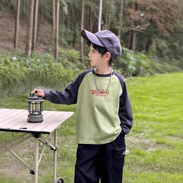 GS- Ddmyshoesvip Boys Clothing Middle Large Children S Bottom Shirt Long Sleeve T Shirt Versatile Two Piece Set Spring And Autumn Trendy