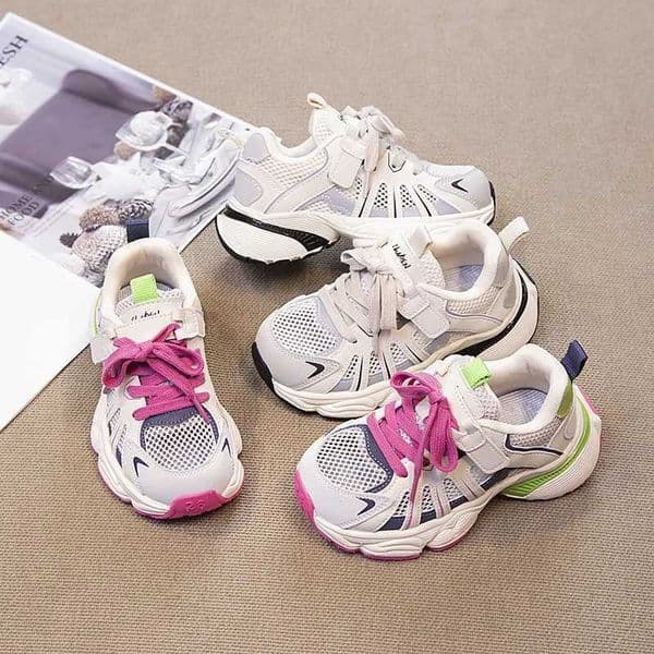 Childrens Boys Girls Chunky Sneakers Kids Hiking Tennis Running Shoes New Toddler Lightweight Breathable Casual Trainers W251110