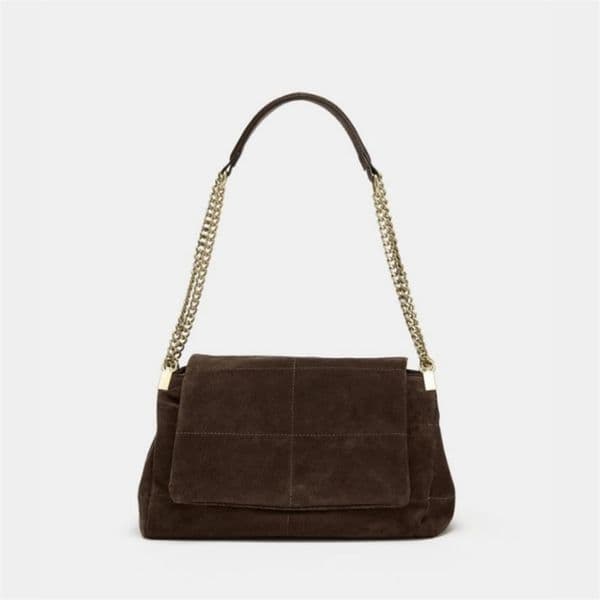 Womens Suede Shoulder Bag with Chains Vintage Quilted Sling Fashion n Handbags for Ladies y251107