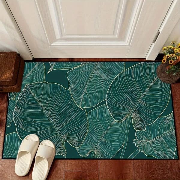 Leaf Welcome Door Mat Floral Front Door Outdoor Entrance Living Room Kitchen Bedroom Laundry Carpet Entryway Mats Shoes Decorate 250407