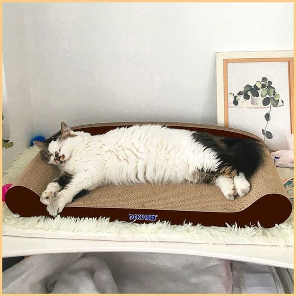 Big oversized cat scratching post for kittens and adult cats corrugated paper toys