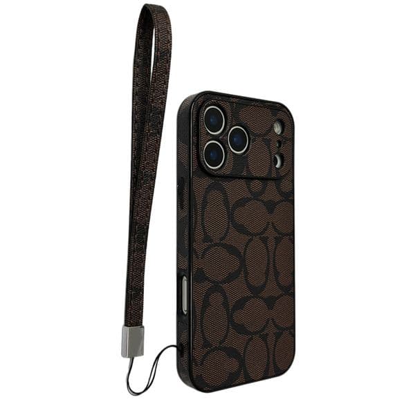 Designer phone case Luxury iPhone 17-11 Pro Max Wallet Case - Genuine Leather Card Holder with Strap & Detachable Lanyard Fashion Mobile Cover Cases