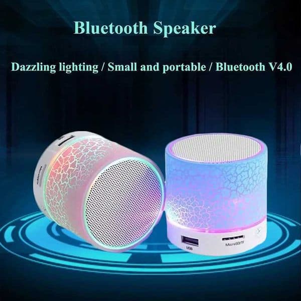 Universal Mini Bluetooth Speaker Wireless Speaker Colorful LED TF Card USB Subwoofer Portable MP3 Music Sound Column for Phones K251110
