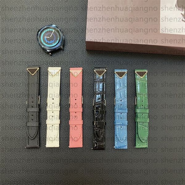 20mm 22mm Watch Band For Samsung Watch Galaxy 4 46mm 42mm/Active 2/correa Gear S3 Bracelet Smart Straps G Luxury Designer PU Leather Classic Colors Slim Thin Watchband