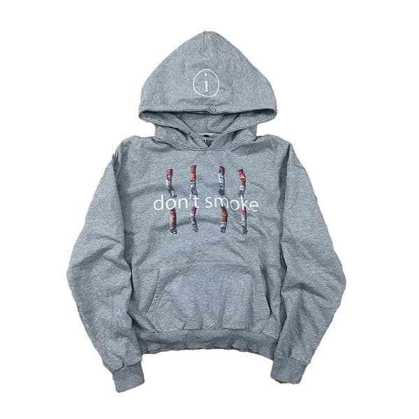 Y2K Gray Sports Hoodie Retro Smoke Print Sweater Men Women Fashion Vintage Classic Hip Hop Streetwear Clothing Loose Jacket 251111
