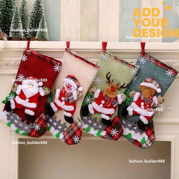 Custom Santa Stocking Stockings Candy Gift Socks Decorations Christmas Tree Ornaments The Best Christmas Gift