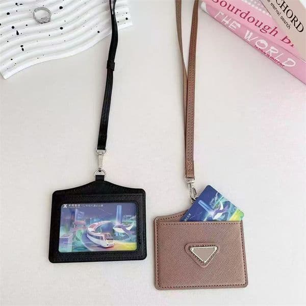 Fashion Designer Card Holder Woman men Crossbody Purse Mans Keychain Wallet Bag Travel Documents Passport Credit Cards Holders with Lanyard 88666