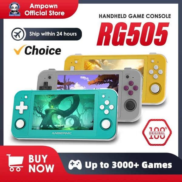 ANBERNIC RG505 Handheld Game Console 495 OLED Touch Screen Android 12 OS Portable Video Game Console Hall Joyctick OTA UpdateM251111