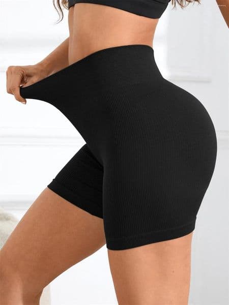 Active Shorts Women's Solid High Waist Sports Stretch Seamless Yoga Leggings Ladies Sportswear For Indoor Outdoor Wear
