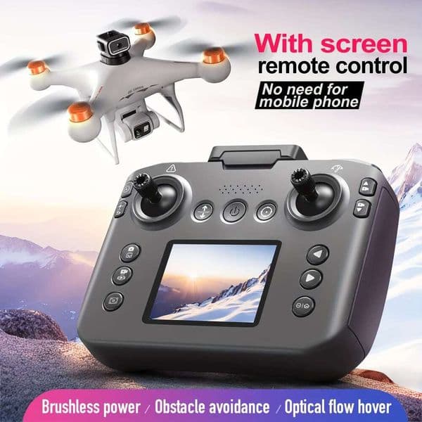 NEW S116 MAX Drone Dual New Upgraded Remote Control With Built-In Screen - ESC Camera 20 Minutes Long Time 2 Batteries 360° Intelligent Infrared Obstacle