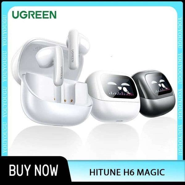 Ugreen Hitune H Magic Wireless AI Screen Mic ENC Semi In Ear Earphone Remote Control Photography Hi Res Earbud