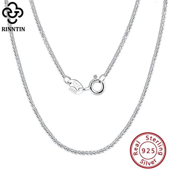 Rinntin 925 Sterling Silver Italian Handmade 12mm Chopin Chain Necklace for Women Fashion Simple Basic Neck Jewelry SC53 251111