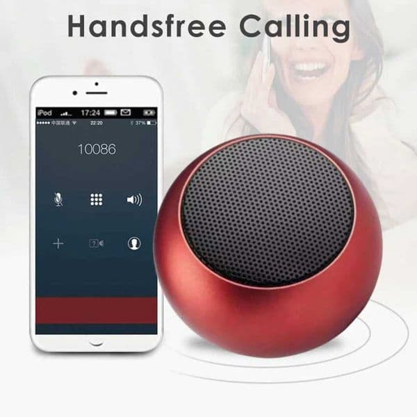 Red Wireless Bluetooth Speaker Subwoofer To Take with You Trendy Fashion Small Steel Gun Bluetooth Speake Suitable for Riding K251110