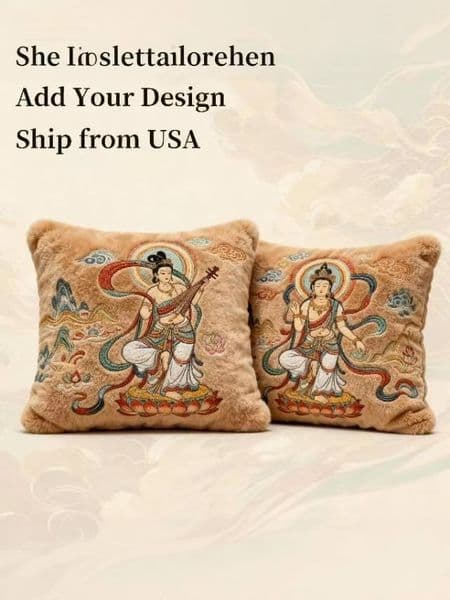 Custom 7x7 Inch Square Pillow 91g Super Soft Pillow Cover, Decorative Throw Cushion for Sofa Bed Car