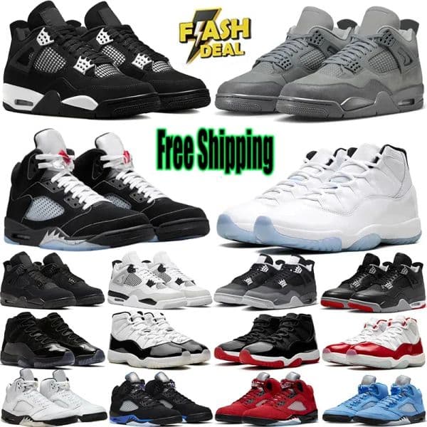 Free Shipping 4 5 11 Basketball Shoes For Men Women 5s 11s Sneakers White thunder Bred Cool Grey Metallic Reimagined Wheat Mens outdoor Sports Trainers shoes