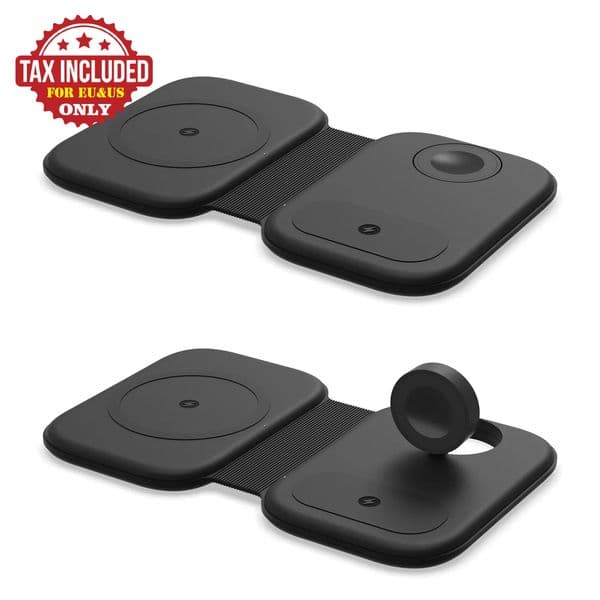 3 In 1 Magnetic QI Wireless Charger 15W Charging Station For Apple Magsafe iWatch Airpods iPhone 13 Pro Max Samsung F20S