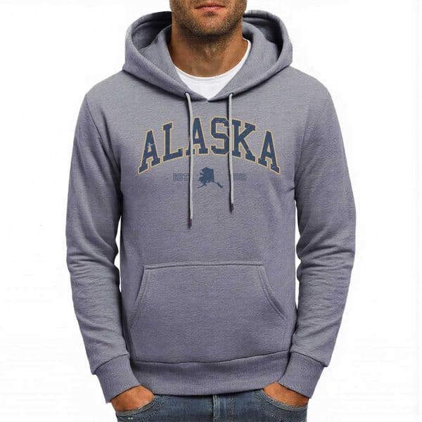 Alaska America Letter Printing Men Hoody Casual Pocket Hoodies Hip Hop Oversized Man Pullover Autumn Fleece Unisex Clothes M251111