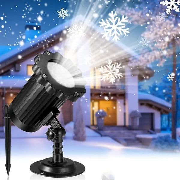 Snowflake Led Lamp With Remote Control Outdoor Lawn Garden Christmas Stage Decor Decoration Projection Pattern Blizzard Lamp 251106BJ