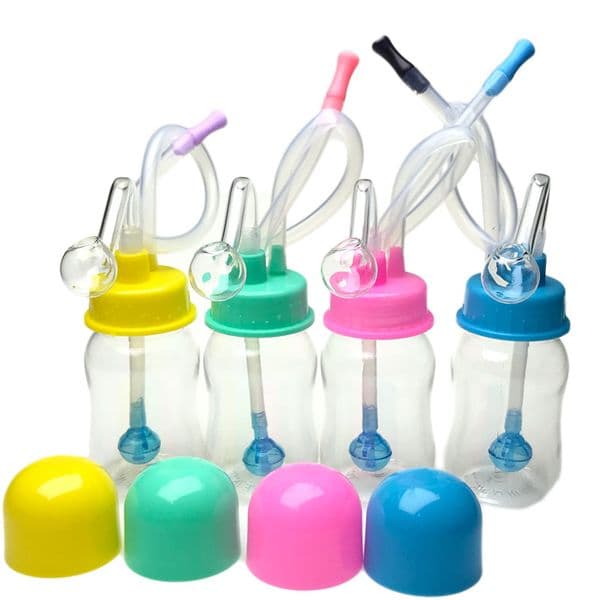 Goodsstore 4.3 Inch Portable Oil Burner Bong Glass Water Smoking Pipes Thick Glass Head Silicone Straw Tube Plastic Feeder Cap Bongs