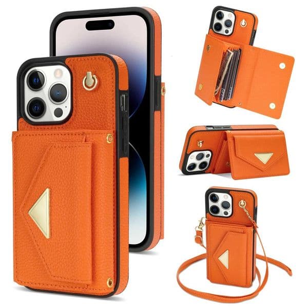 Multi Cards Solt Wallet Leather Crossbody Case For Iphone 15 PRO MAX 14 13 12 XR XS X 7 8 Plus SE 2022 Long Lanyard Bag Cover K251111