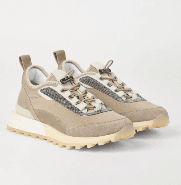 Luxurious Design Monili Embroidery Knitting Sneakers Casual Shoes Men Techno Fabric and Suede Runners Sports with Precious Trim Party Wedding Dress Skatebording