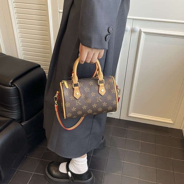 Designer Shoulder Bag Vintage Pillow Bag Flower Printed Handbag Womens Boston Bags Versatile Casual Crossbody Bag H260319