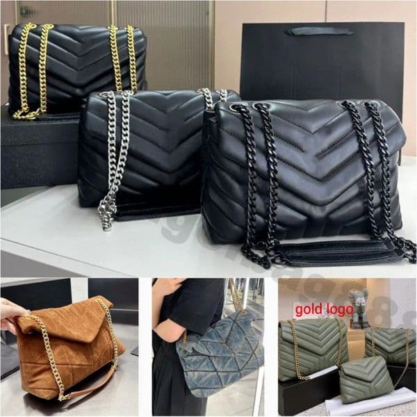 designer bag crossbody 3 sizes shoulder bag genuine leather luxury designer bags women handbag smother dhgate cross body purse wallet Small Medium Large Black Stock
