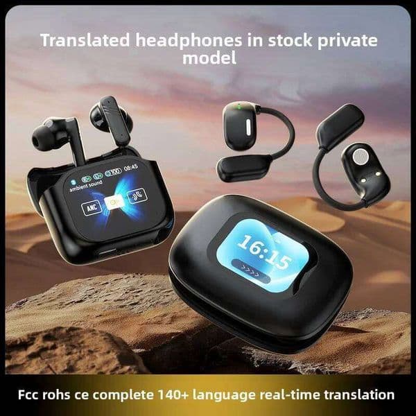 Newai Smart Headset Multi Language Real Time Mutual Translation Touch Screen Wireless Bluetooth Headse