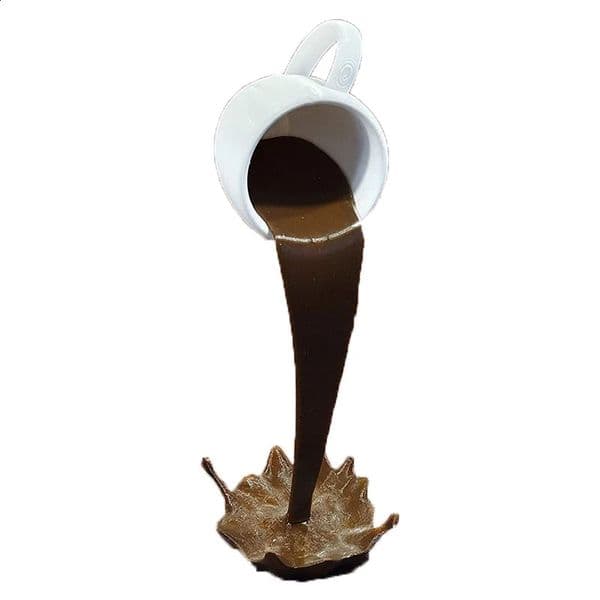 Statues Figurines Sculpture Home Decor Living Room Decoration Desk Accessories 15cm Floating Magic Splash Spilling Coffee Cup 250407